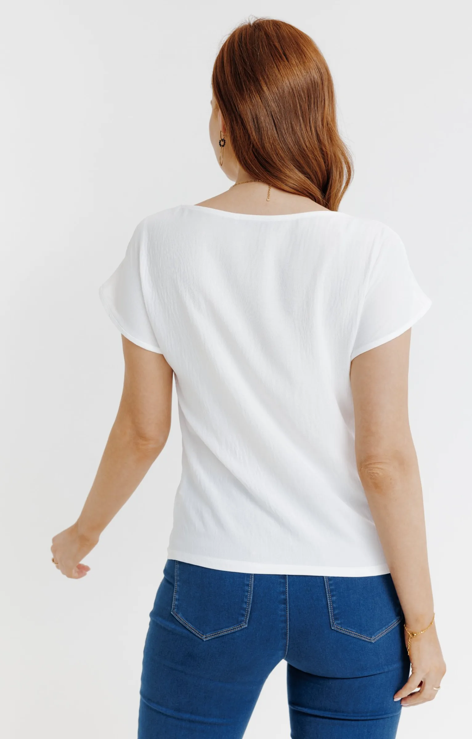 Tee-shirts<Armand Thiery Tee-shirt uni col bénitier - Écru