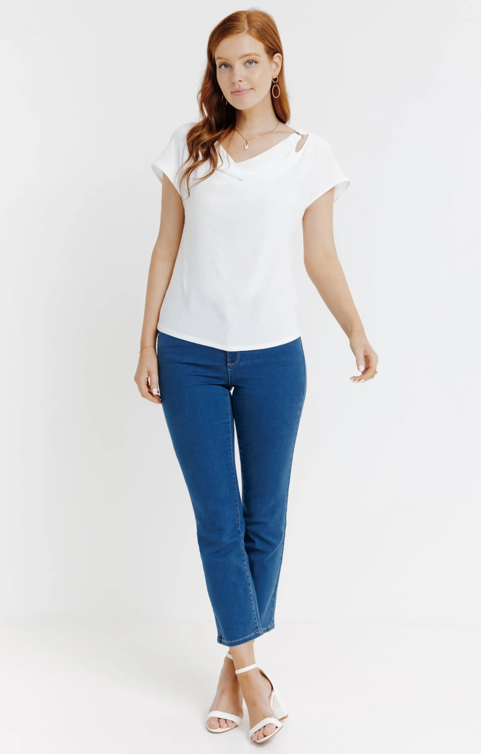 Tee-shirts<Armand Thiery Tee-shirt uni col bénitier - Écru