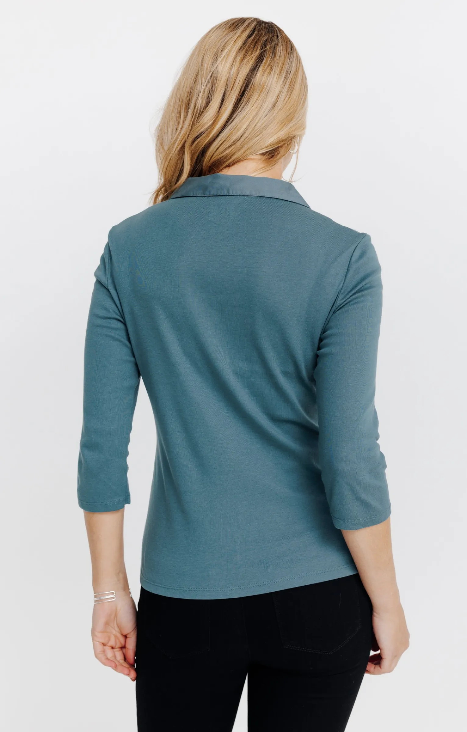 Tee-shirts<Armand Thiery Tee-shirt uni col chemise - Tilleul