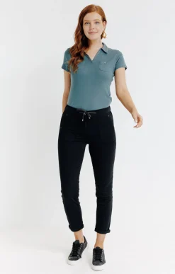 Tee-shirts<Armand Thiery Tee-shirt uni col polo - Tilleul