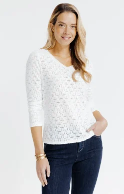 Tee-shirts<Armand Thiery Tee-shirt uni dentelle - Écru