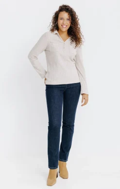 Tee-shirts<Armand Thiery Tee-shirt uni manches longues - Beige