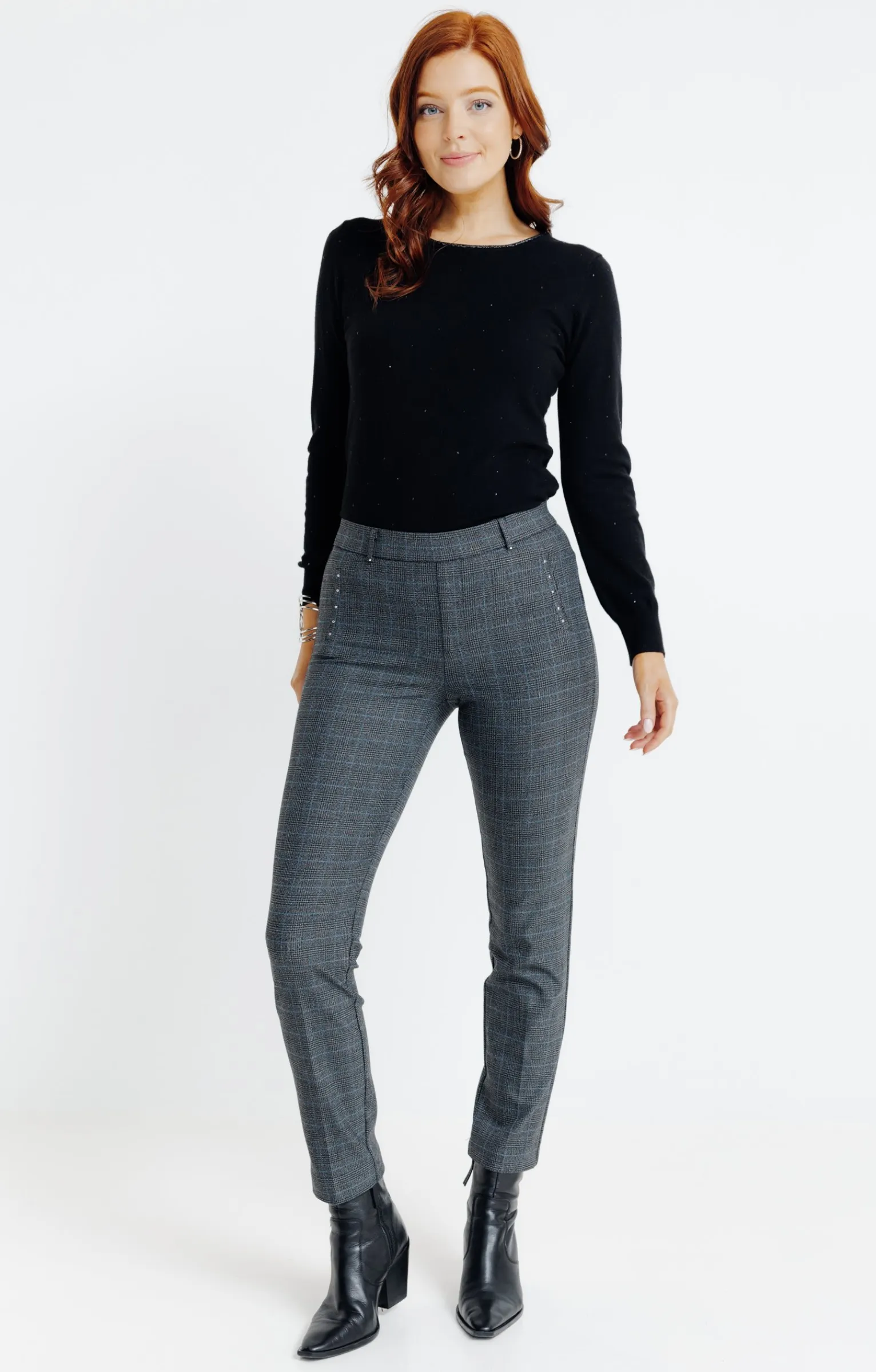 Pantalons<Armand Thiery TREGGING CITY DETAIL CLOUS - Anthracite