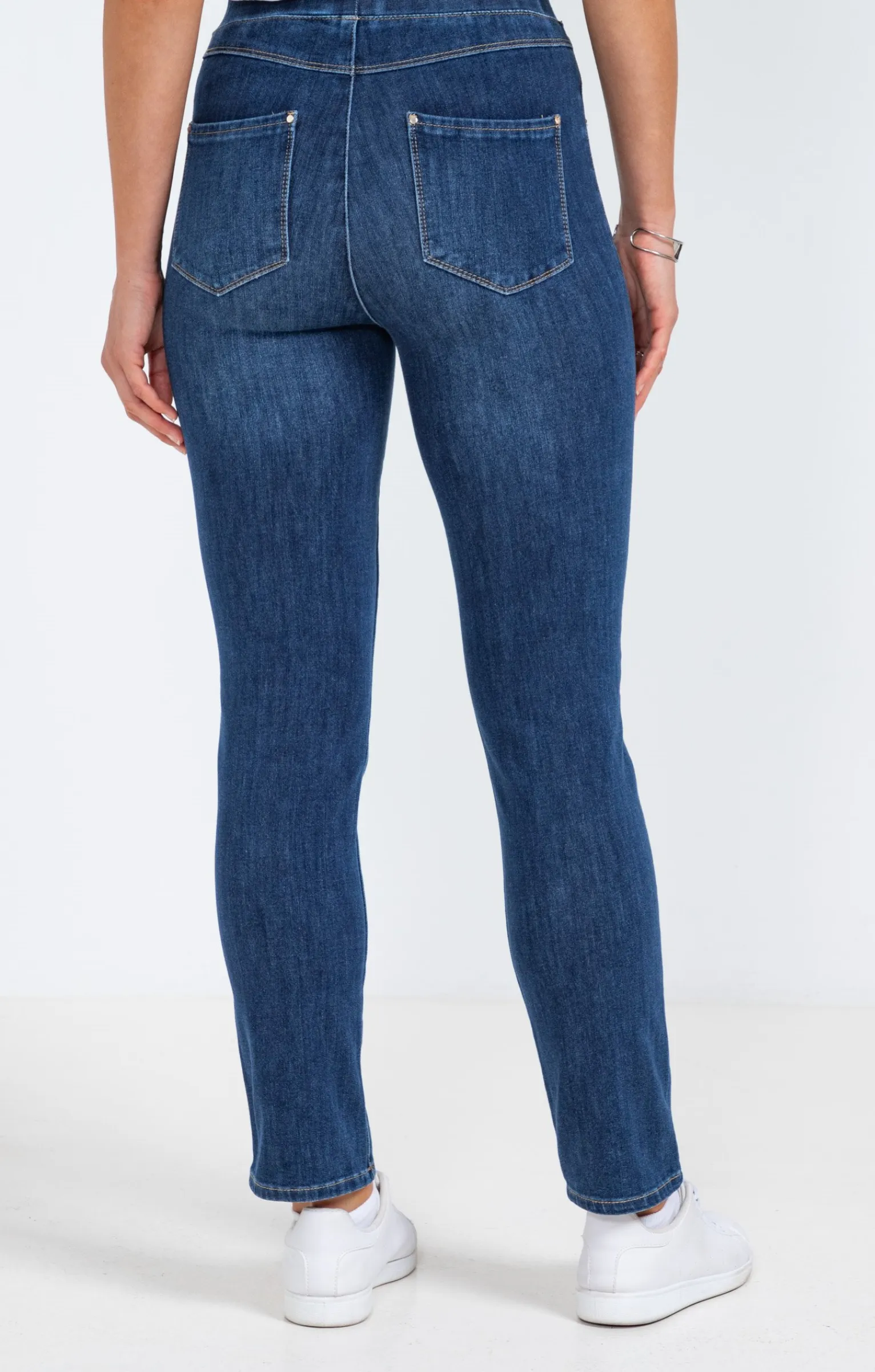 Pantalons<Armand Thiery Tregging en denim bi-stretch - Bleu