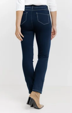 Pantalons<Armand Thiery Tregging en denim surteint détail strass - Bleu