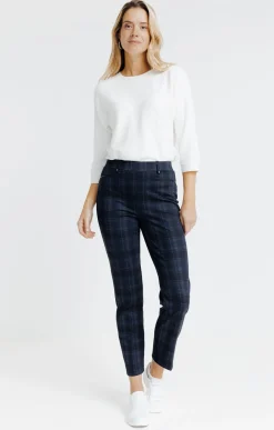 Pantalons<Armand Thiery Tregging en maille motif carreaux - Noir