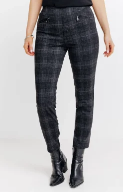 Pantalons<Armand Thiery Tregging milano à carreaux - Anthracite