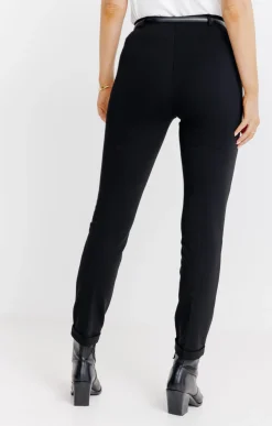 Pantalons<Armand Thiery Tregging milano détail similicuir clous - Noir