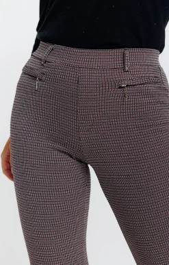 Pantalons<Armand Thiery Tregging motif pied de poule - Noir