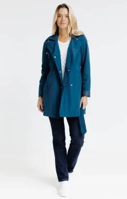 Impers & Parkas<Armand Thiery Trench avec double patte de boutonnage - Pétrole