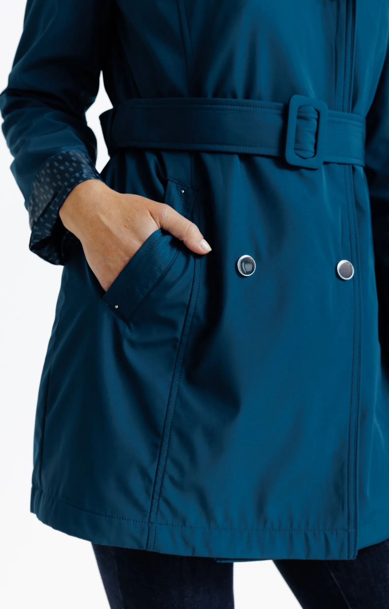 Impers & Parkas<Armand Thiery Trench avec double patte de boutonnage - Pétrole