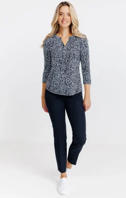 Tee-shirts<Armand Thiery T-SHIRT COL MAO MANCHES 3/4 - Noir