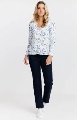 Tee-shirts<Armand Thiery T-SHIRT COL MAO MANCHES LONGUES - Écru