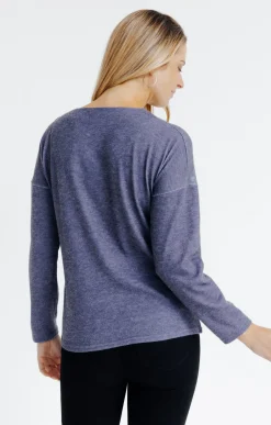 Tee-shirts<Armand Thiery T-SHIRT COL ROND MANCHES LONGUES - Bleu