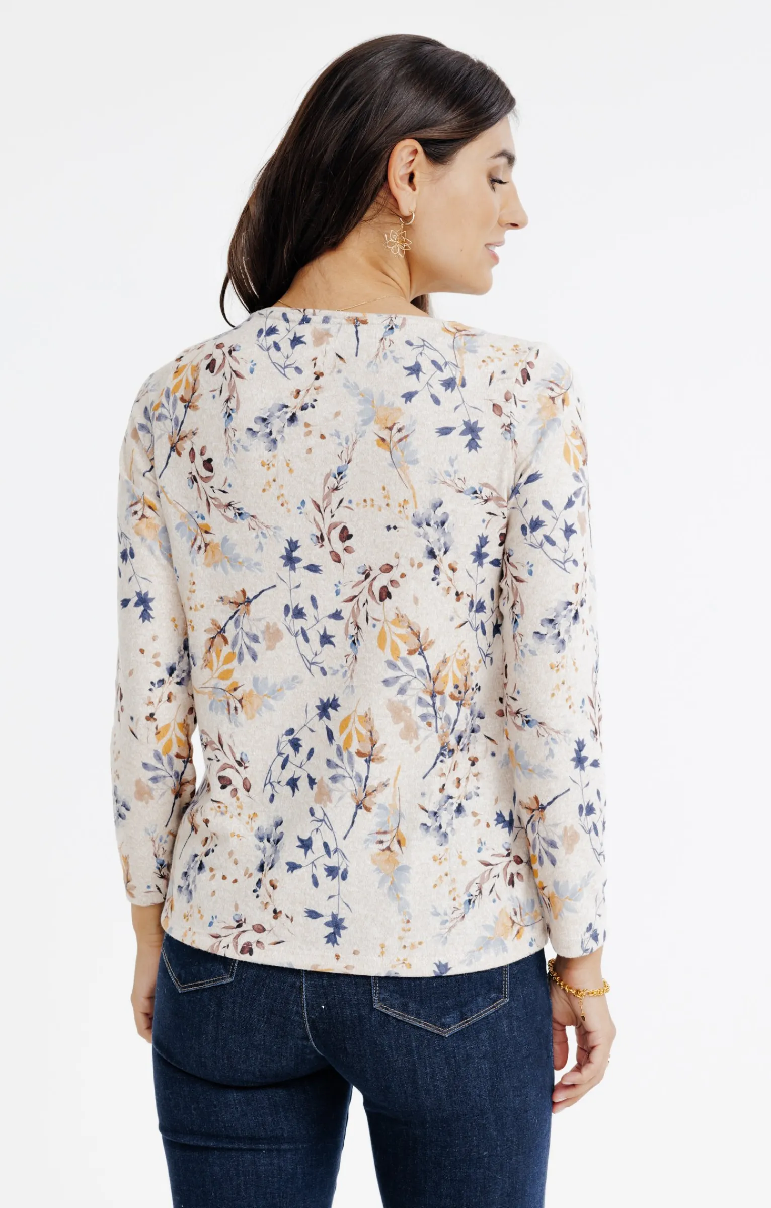 Tee-shirts<Armand Thiery T-SHIRT COL ROND MANCHES LONGUES - Beige