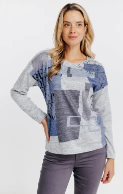 Tee-shirts<Armand Thiery T-SHIRT COL ROND MANCHES LONGUES - Grisclair