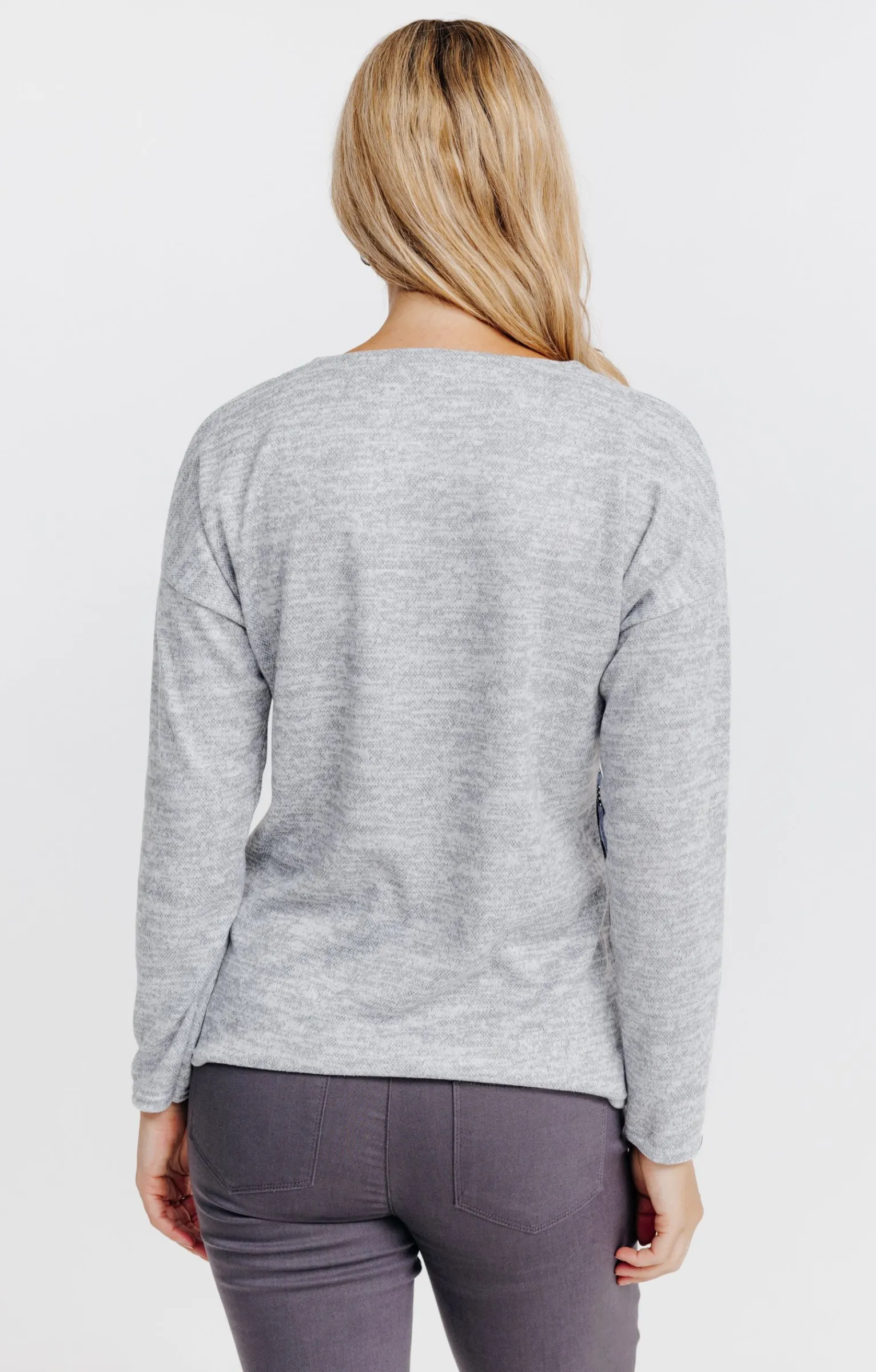 Tee-shirts<Armand Thiery T-SHIRT COL ROND MANCHES LONGUES - Grisclair