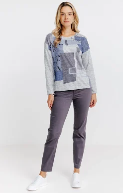 Tee-shirts<Armand Thiery T-SHIRT COL ROND MANCHES LONGUES - Grisclair