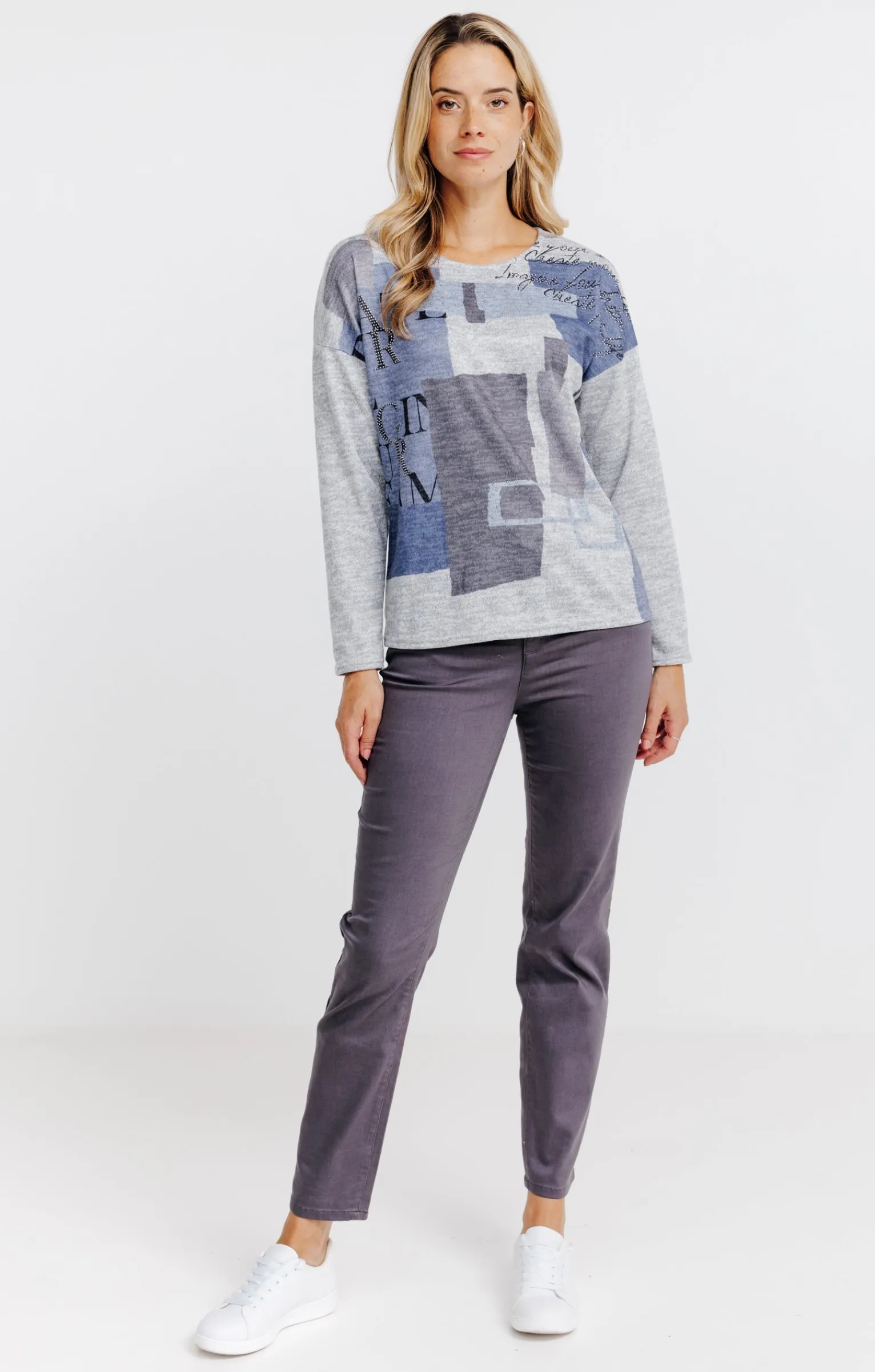 Tee-shirts<Armand Thiery T-SHIRT COL ROND MANCHES LONGUES - Grisclair