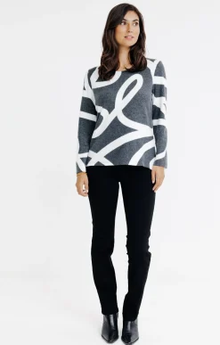 Tee-shirts<Armand Thiery T-SHIRT COL ROND MANCHES LONGUES - Anthracite
