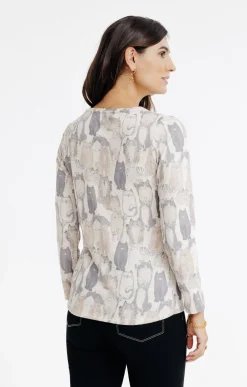 Tee-shirts<Armand Thiery T-SHIRT COL ROND MANCHES LONGUES - Beige