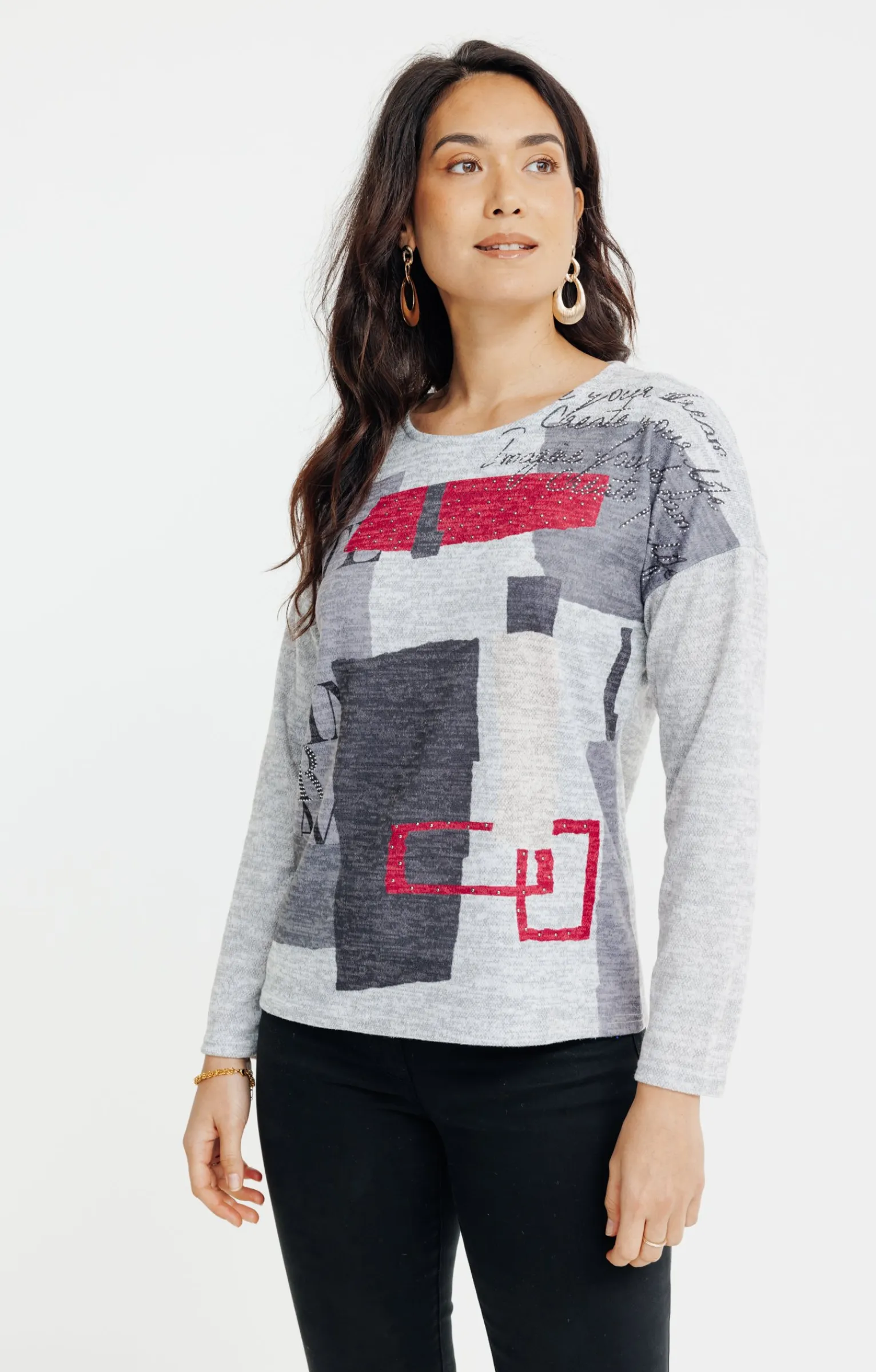 Tee-shirts<Armand Thiery T-SHIRT COL ROND MANCHES LONGUES - Rouge