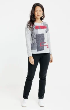 Tee-shirts<Armand Thiery T-SHIRT COL ROND MANCHES LONGUES - Rouge