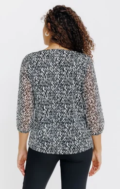 Tee-shirts<Armand Thiery T-SHIRT COL V MANCHES 3/4 - Noir