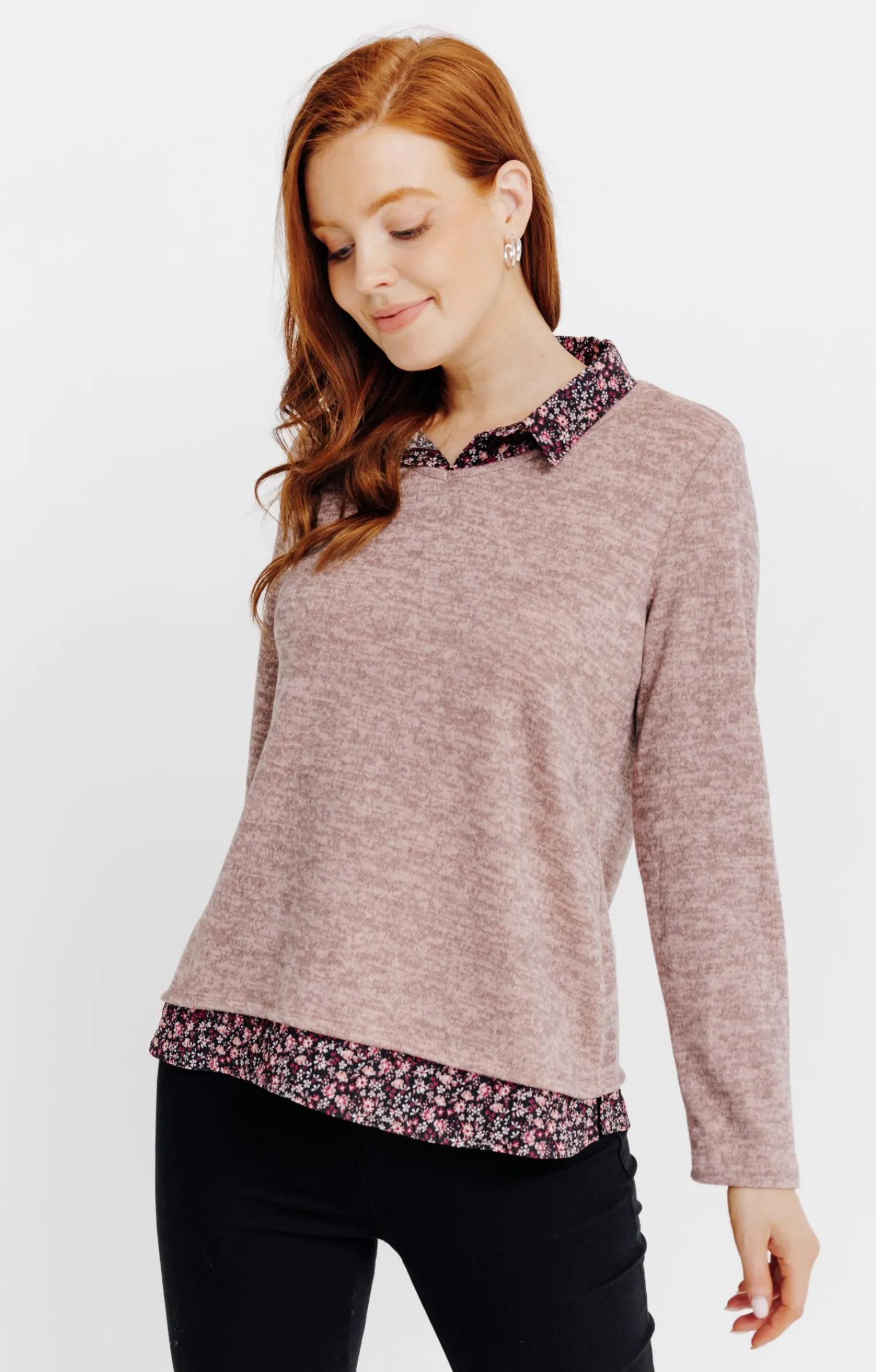 Tee-shirts<Armand Thiery T-SHIRT 2EN1 MANCHES LONGUES - Rose
