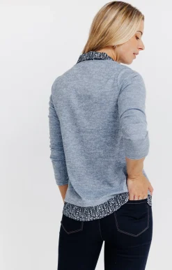 Tee-shirts<Armand Thiery T-SHIRT 2EN1 MANCHES LONGUES - Bleuciel