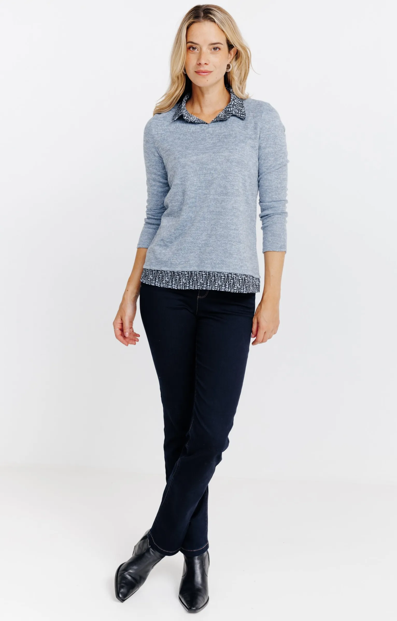 Tee-shirts<Armand Thiery T-SHIRT 2EN1 MANCHES LONGUES - Bleuciel