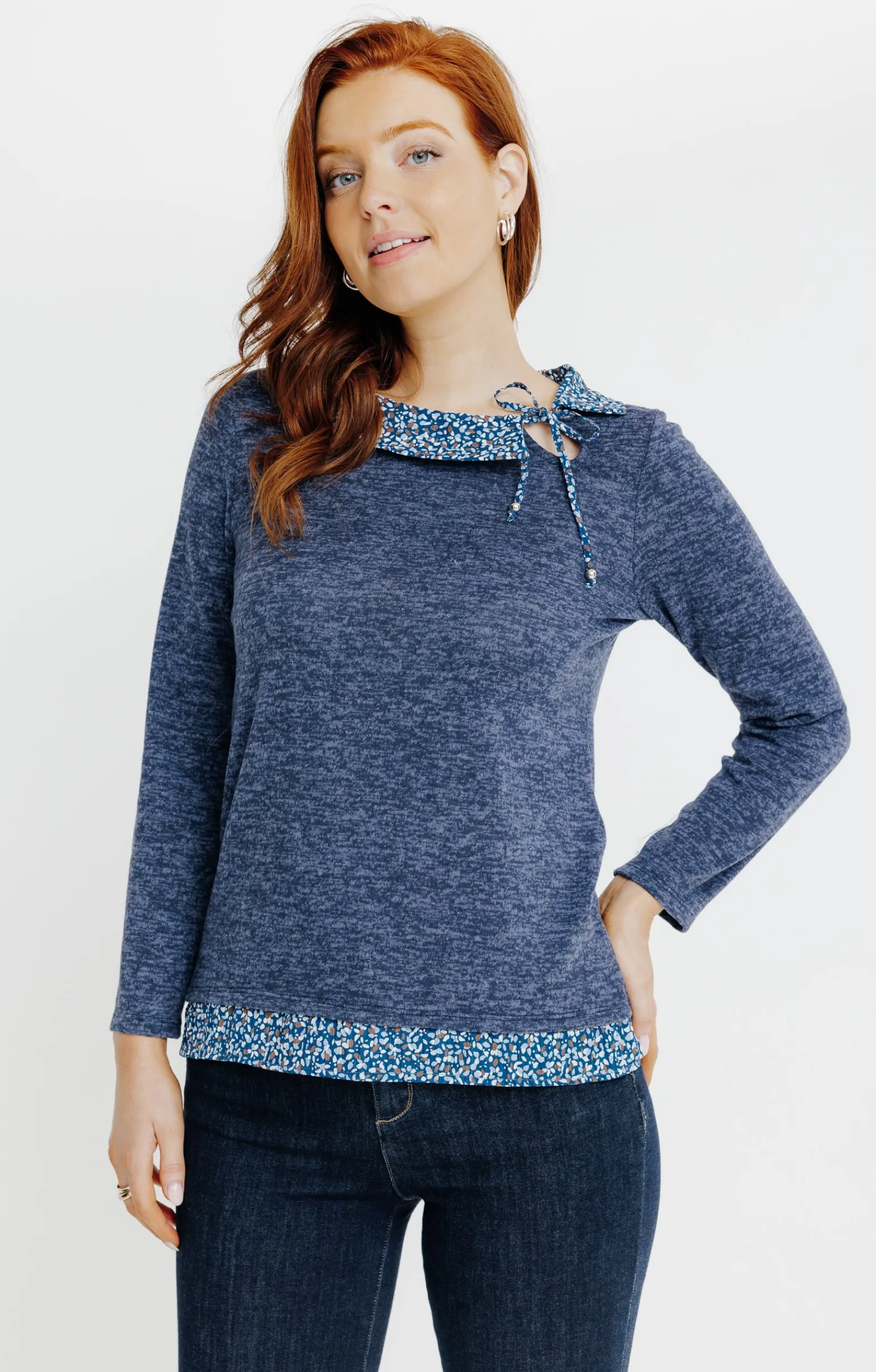 Tee-shirts<Armand Thiery T-SHIRT 2EN1 MANCHES LONGUES - Marine