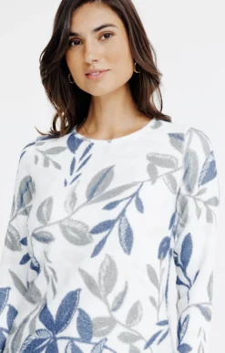 Tee-shirts<Armand Thiery T-SHIRT IMPRIME MANCHES LONGUES - Écru