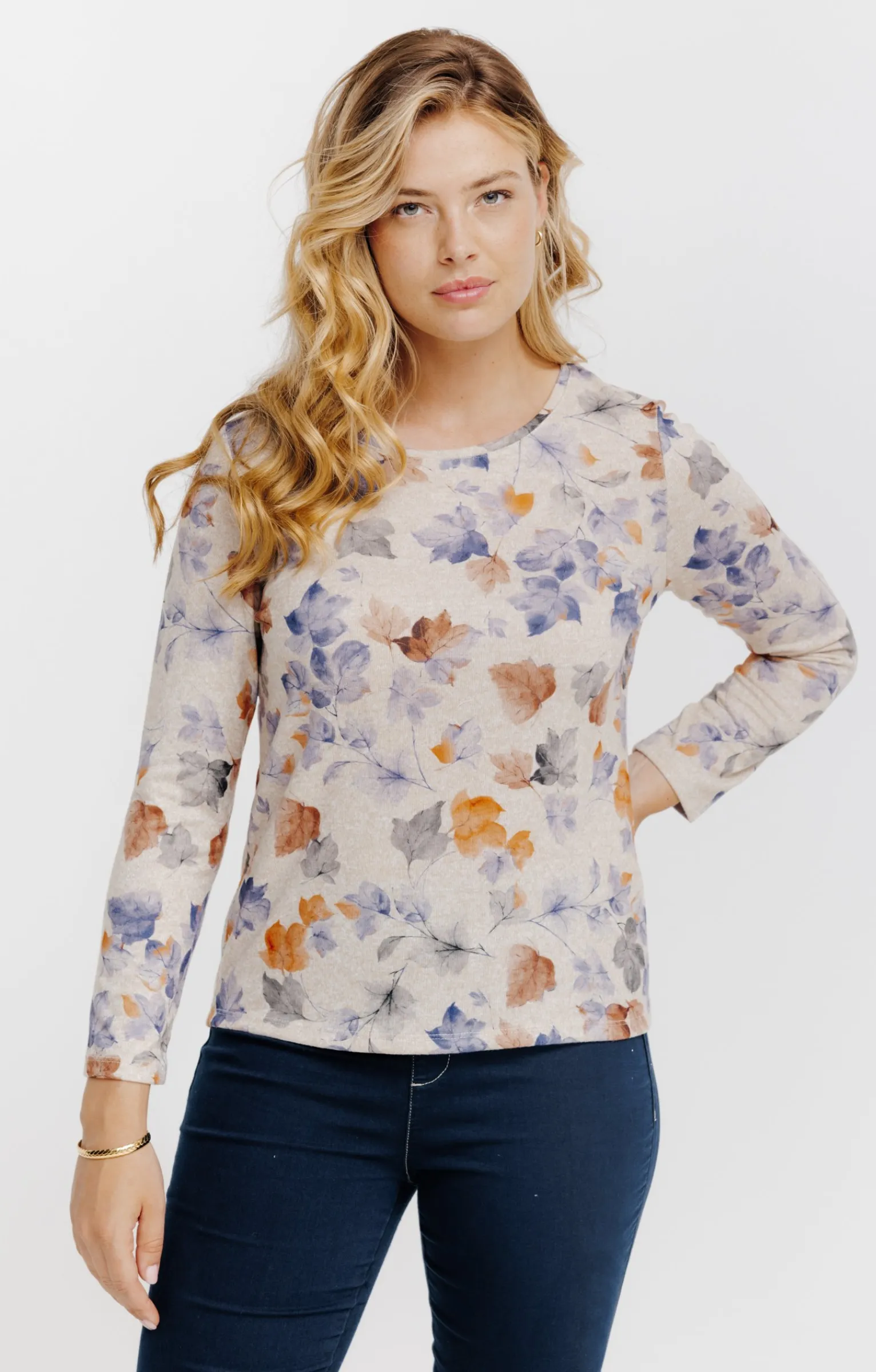 Tee-shirts<Armand Thiery T-SHIRT IMPRIME MANCHES LONGUES - Beige