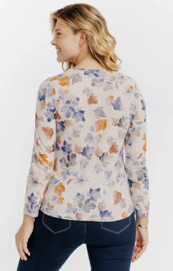 Tee-shirts<Armand Thiery T-SHIRT IMPRIME MANCHES LONGUES - Beige