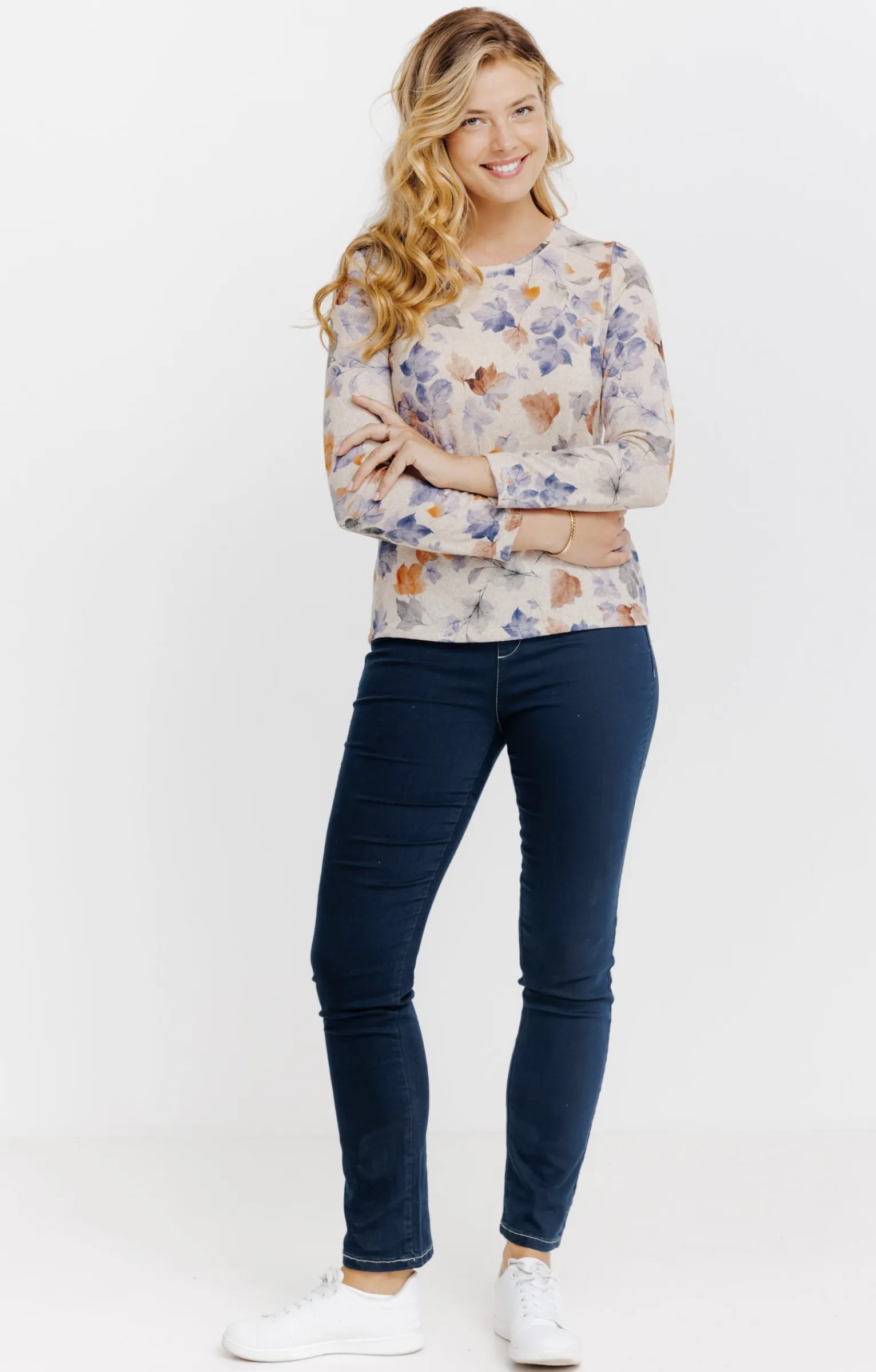 Tee-shirts<Armand Thiery T-SHIRT IMPRIME MANCHES LONGUES - Beige