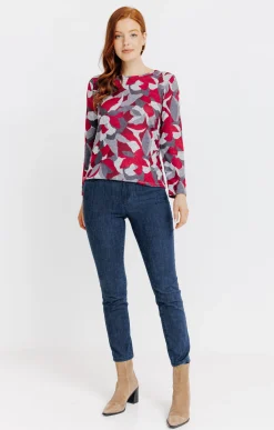 Tee-shirts<Armand Thiery T-SHIRT IMPRIME MANCHES LONGUES - Grisclair