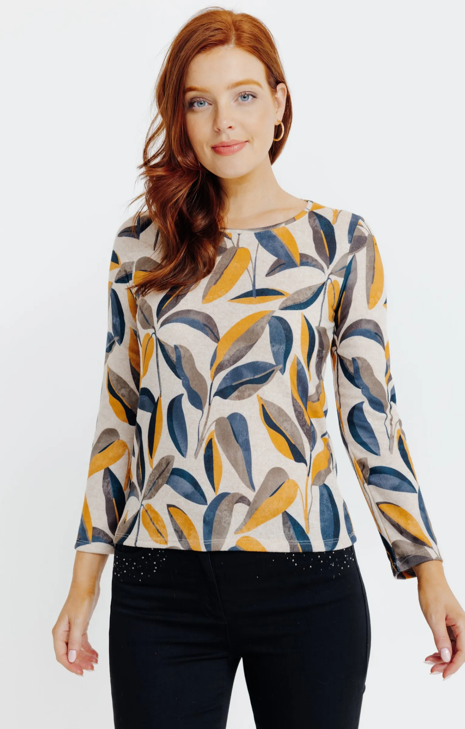 Tee-shirts<Armand Thiery T-SHIRT IMPRIME MANCHES LONGUES - Beige
