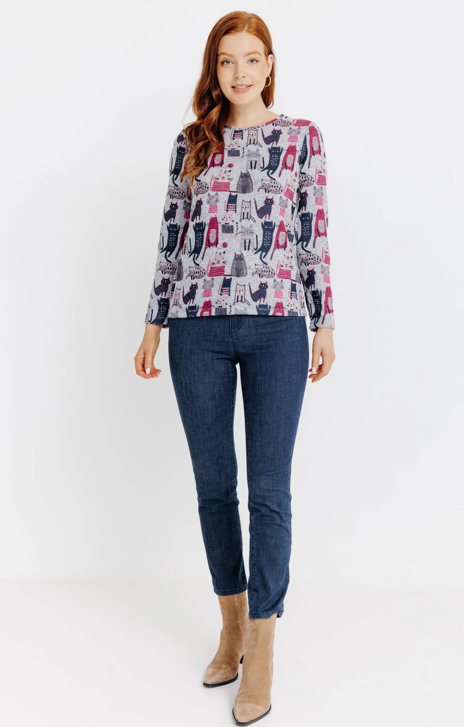 Tee-shirts<Armand Thiery T-SHIRT IMPRIME MANCHES LONGUES - Grisclair
