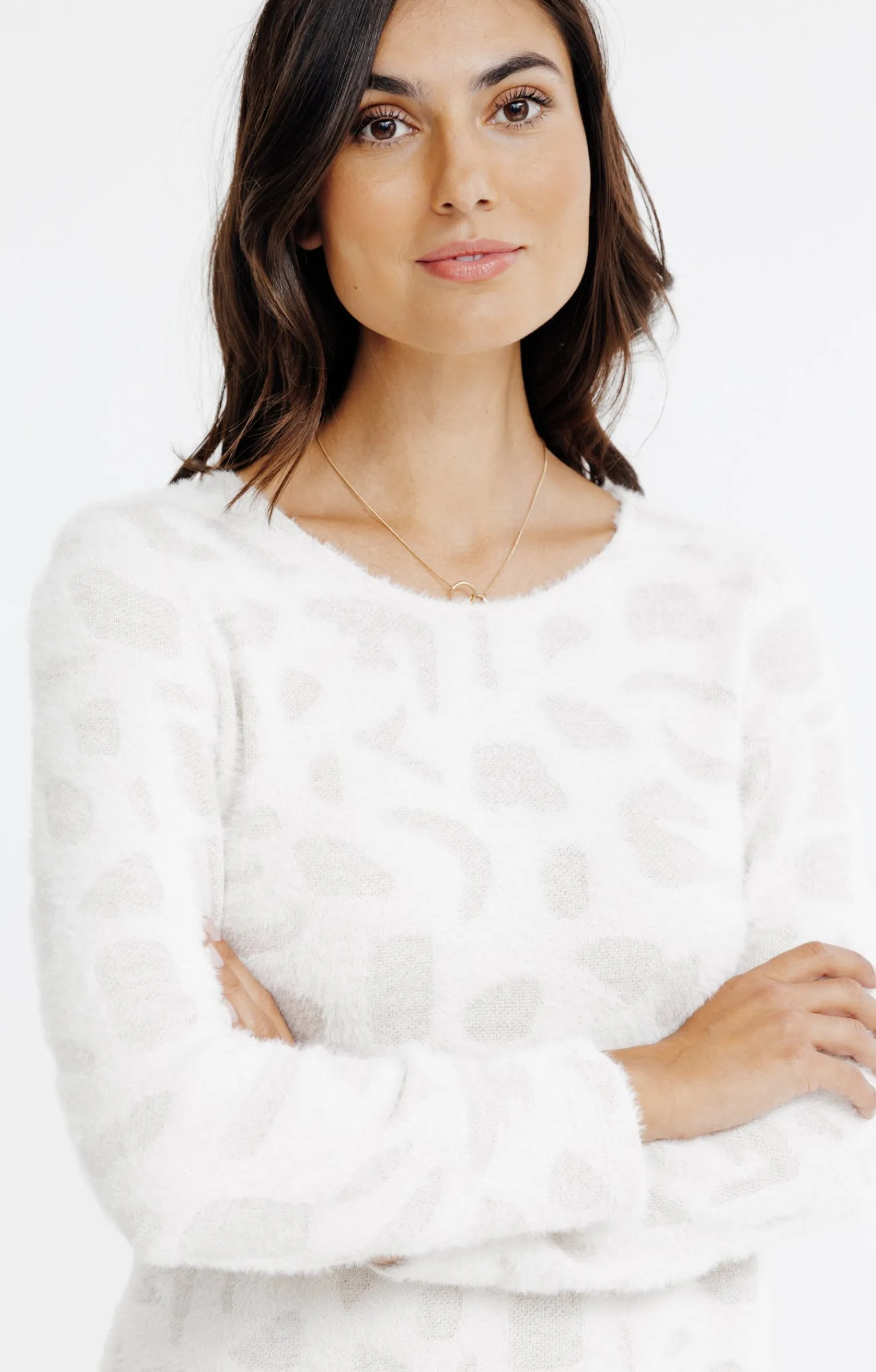 Tee-shirts<Armand Thiery T-SHIRT JACQUARD COL ROND - Beige