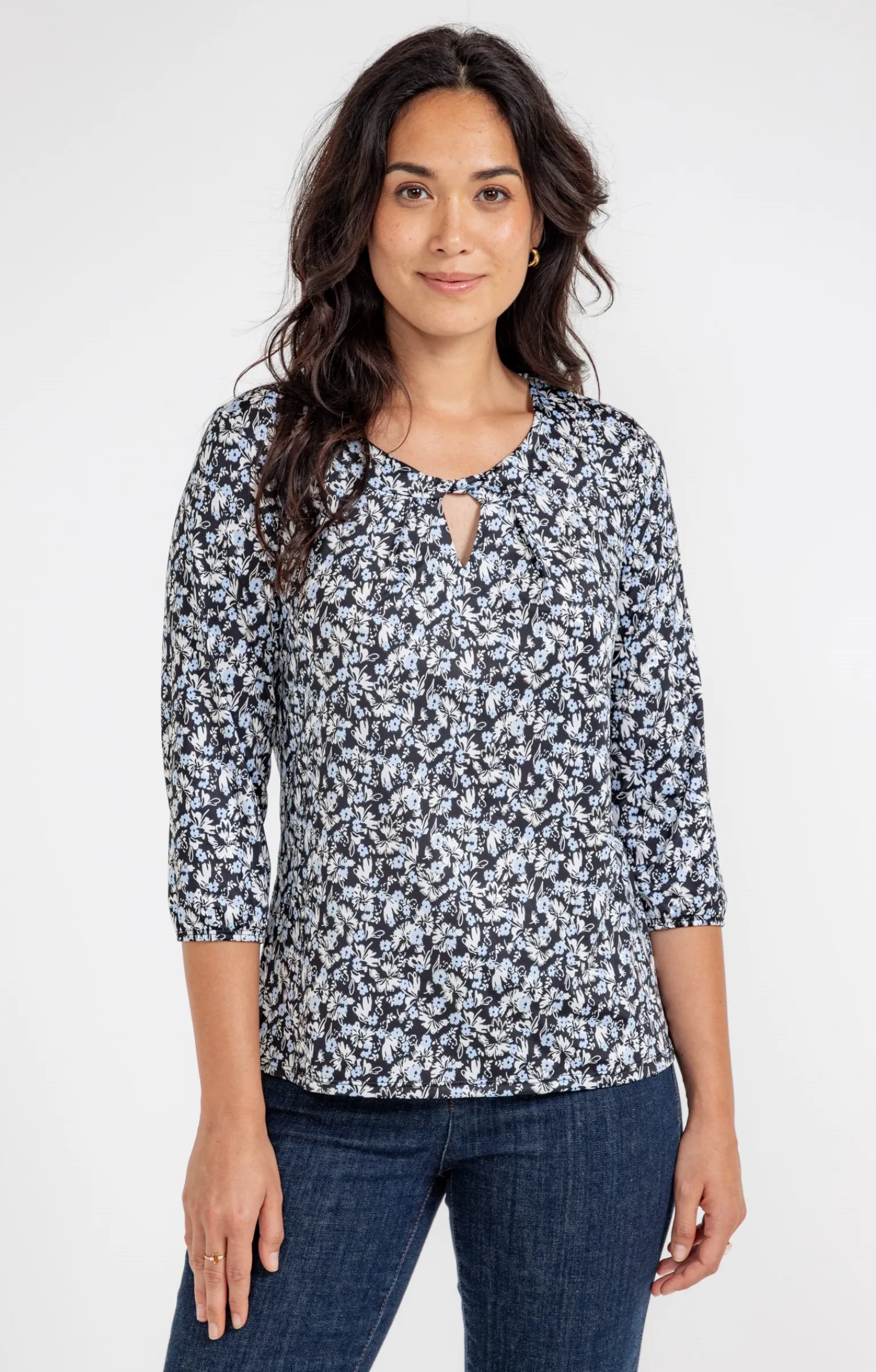 Tee-shirts<Armand Thiery T-SHIRT MANCHES 3/4 COL ROND - Noir
