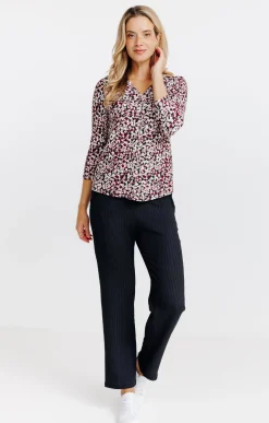 Tee-shirts<Armand Thiery T-SHIRT MANCHES 3/4 COL V - Noir