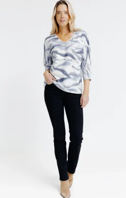 Tee-shirts<Armand Thiery T-SHIRT MANCHES COUDES COL V - Écru