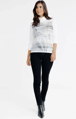 Tee-shirts<Armand Thiery T-SHIRT MANCHES LONGUES COL BOULE - Écru