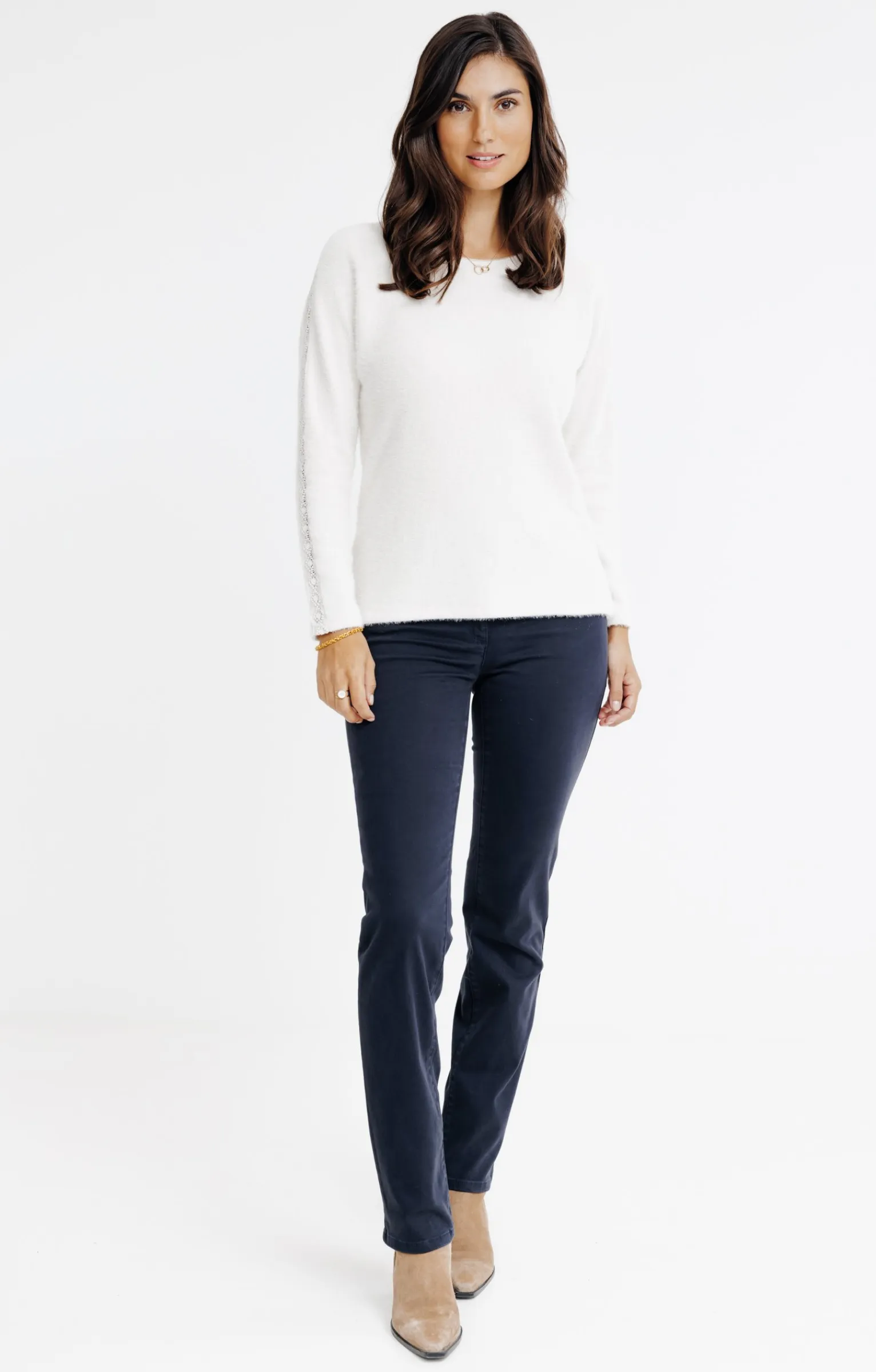 Tee-shirts<Armand Thiery T-SHIRT MANCHES LONGUES COL ROND - Beige