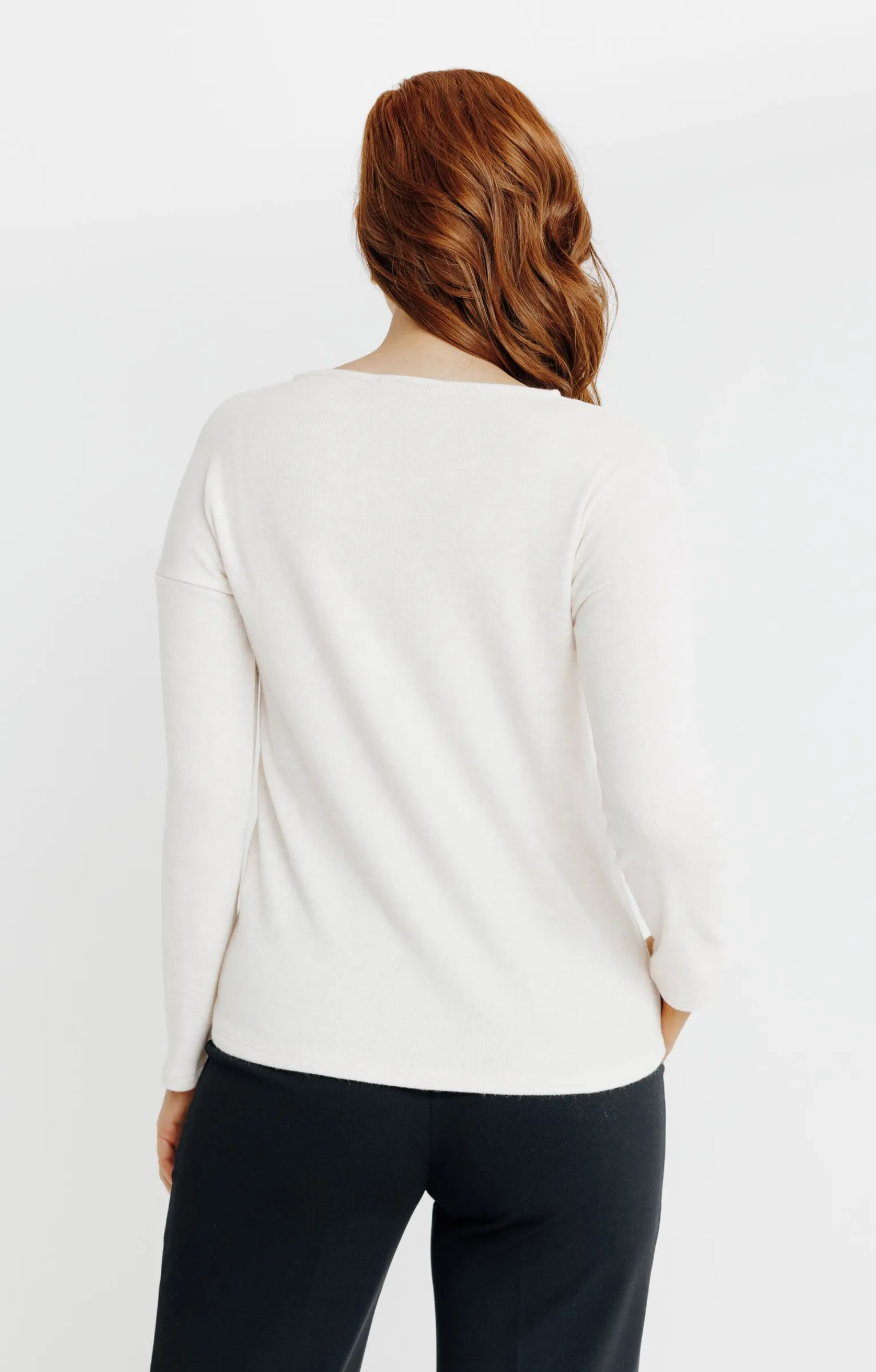 Tee-shirts<Armand Thiery T-SHIRT MANCHES LONGUES COL ROND - Écru