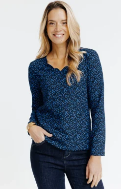Tee-shirts<Armand Thiery T-SHIRT MANCHES LONGUES COL FESTON - Noir
