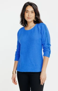 Tee-shirts<Armand Thiery T-SHIRT MANCHES LONGUES COL ROND - Bleudur