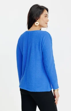 Tee-shirts<Armand Thiery T-SHIRT MANCHES LONGUES COL ROND - Bleudur