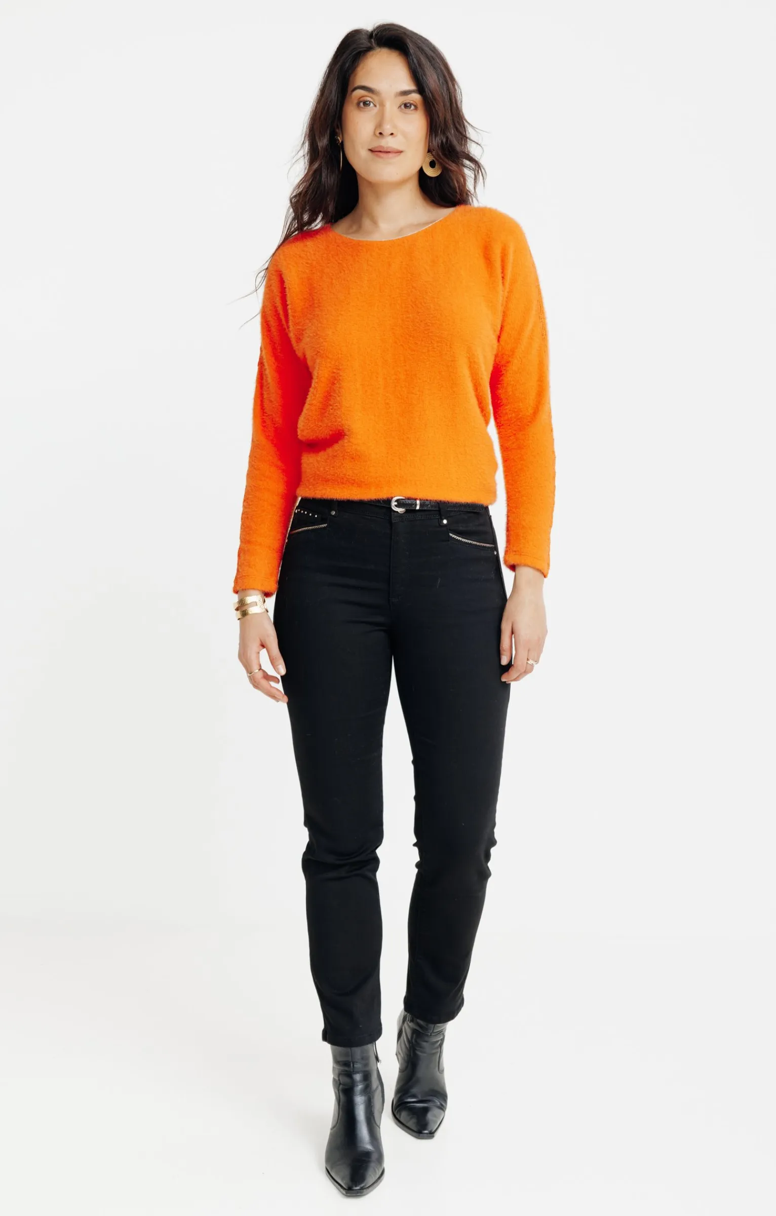 Tee-shirts<Armand Thiery T-SHIRT MANCHES LONGUES COL ROND - Mandarine